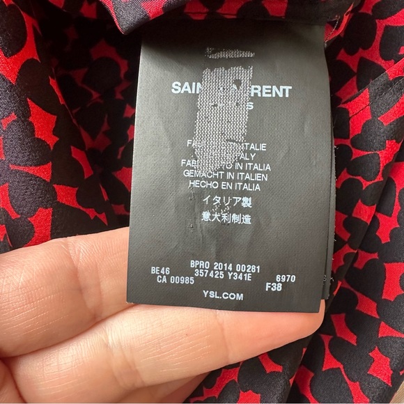 Saint Laurent Heart Blouse LAVALLIÈRE-NECK - Picture 5 of 10